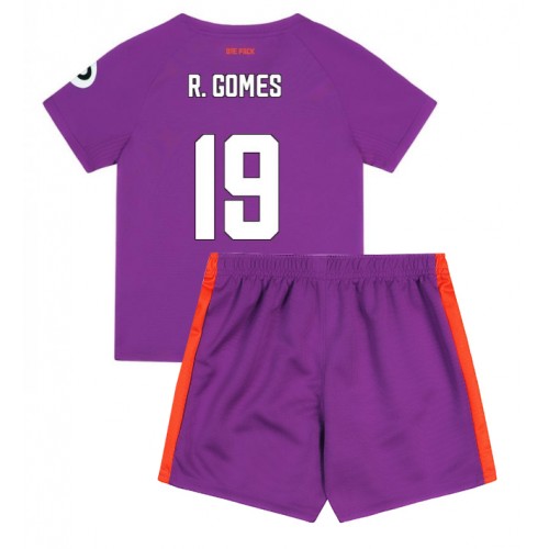 Fotbalové Dres Wolves Rodrigo Gomes #19 Dětské Alternativní 2024-25 Krátký Rukáv (+ trenýrky)